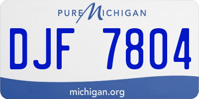 MI license plate DJF7804