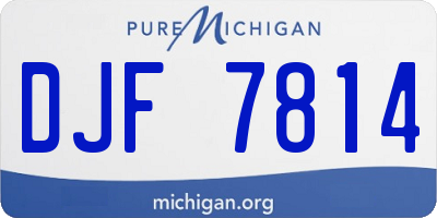 MI license plate DJF7814