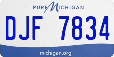 MI license plate DJF7834