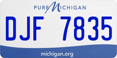 MI license plate DJF7835