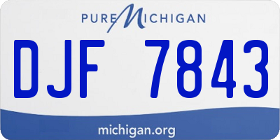 MI license plate DJF7843
