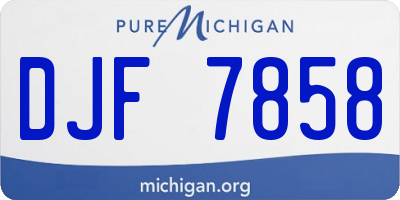 MI license plate DJF7858