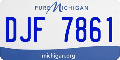 MI license plate DJF7861