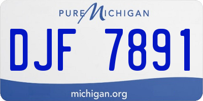 MI license plate DJF7891