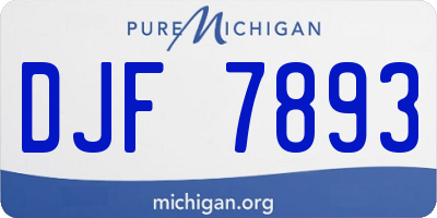 MI license plate DJF7893