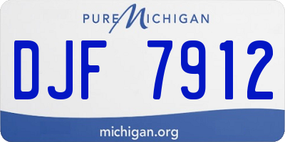 MI license plate DJF7912