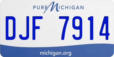MI license plate DJF7914