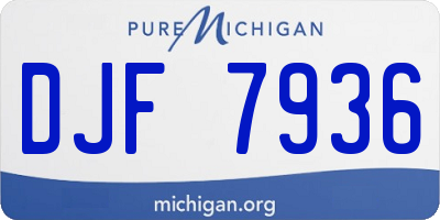 MI license plate DJF7936