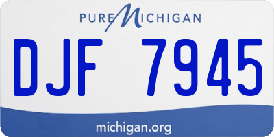 MI license plate DJF7945