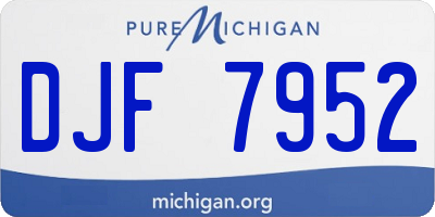 MI license plate DJF7952
