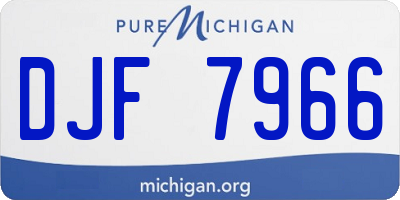 MI license plate DJF7966