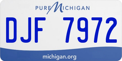 MI license plate DJF7972