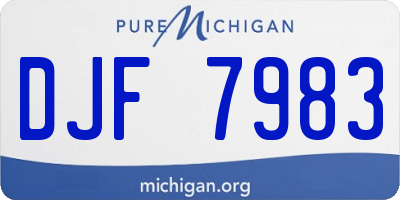 MI license plate DJF7983