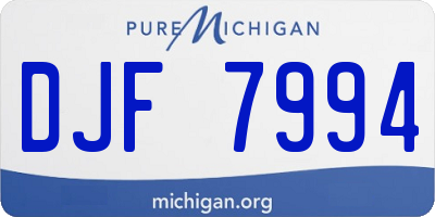 MI license plate DJF7994