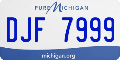 MI license plate DJF7999
