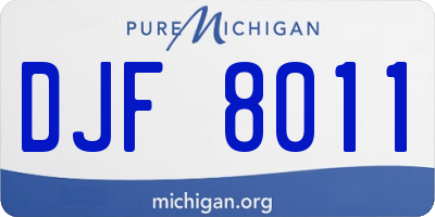 MI license plate DJF8011