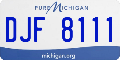 MI license plate DJF8111