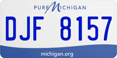 MI license plate DJF8157
