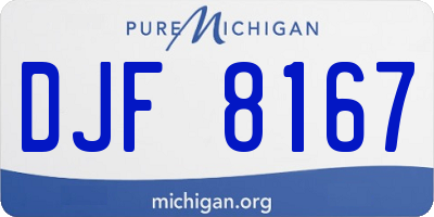 MI license plate DJF8167