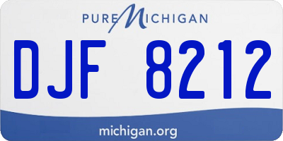 MI license plate DJF8212