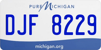 MI license plate DJF8229