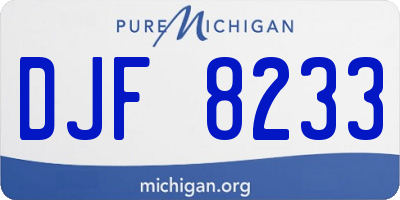 MI license plate DJF8233