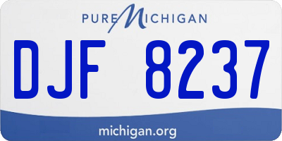 MI license plate DJF8237