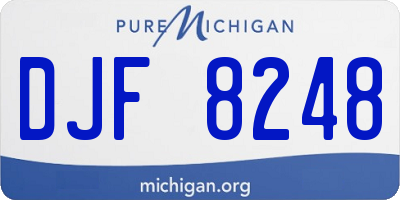 MI license plate DJF8248