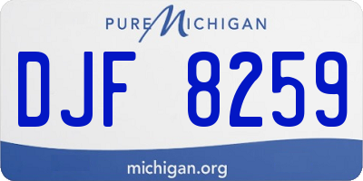 MI license plate DJF8259