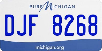 MI license plate DJF8268