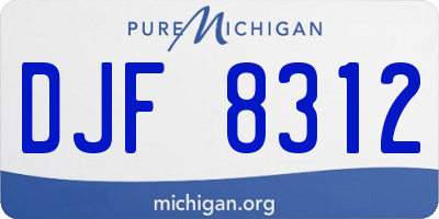 MI license plate DJF8312
