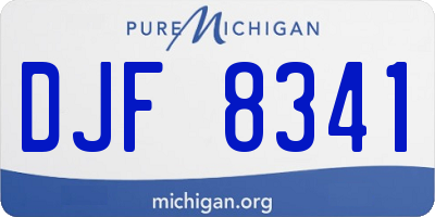 MI license plate DJF8341