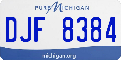 MI license plate DJF8384