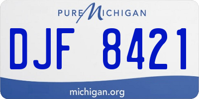 MI license plate DJF8421