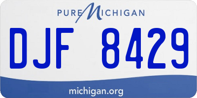 MI license plate DJF8429