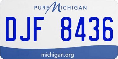 MI license plate DJF8436