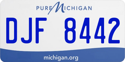 MI license plate DJF8442