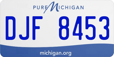 MI license plate DJF8453
