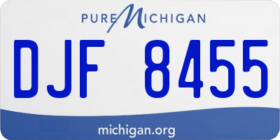 MI license plate DJF8455
