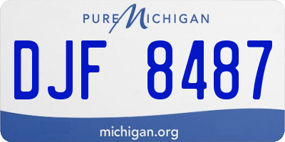 MI license plate DJF8487