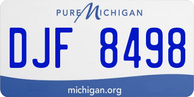 MI license plate DJF8498