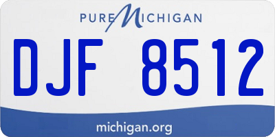 MI license plate DJF8512