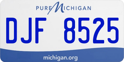MI license plate DJF8525