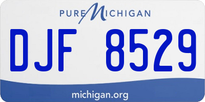 MI license plate DJF8529