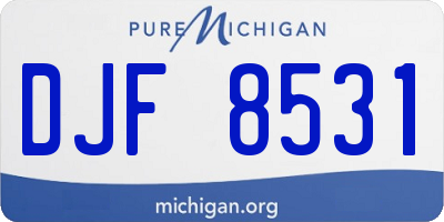 MI license plate DJF8531