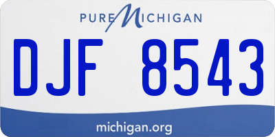 MI license plate DJF8543