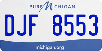 MI license plate DJF8553