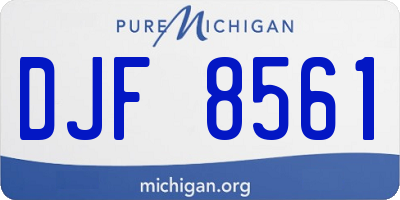 MI license plate DJF8561