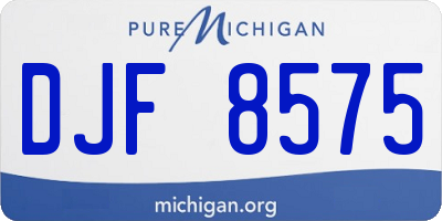 MI license plate DJF8575