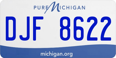 MI license plate DJF8622